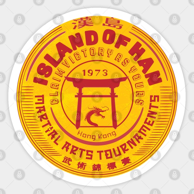 Island Of Han Martial Arts Tournament Sticker by Nostalgia Avenue